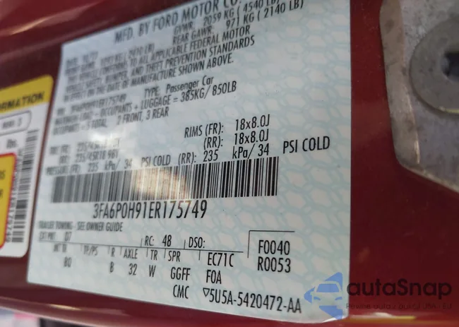 3FA6P0H91ER175749: 41825821