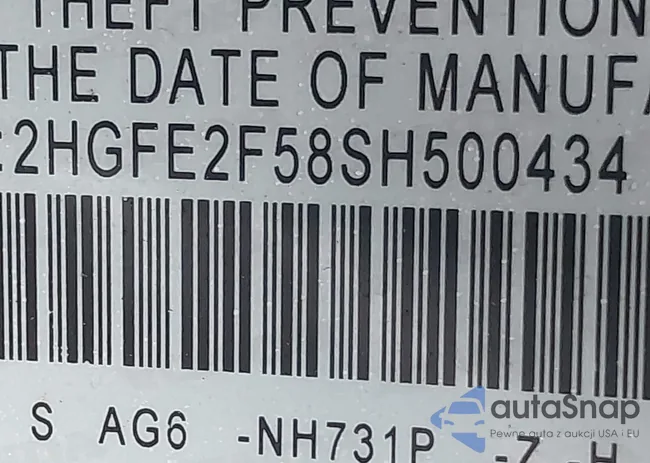 2HGFE2F58SH500434: 41825861