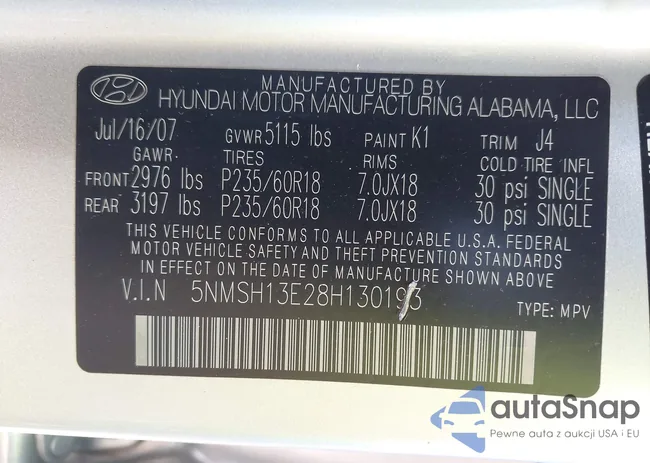 5NMSH13E28H130193: 41825216