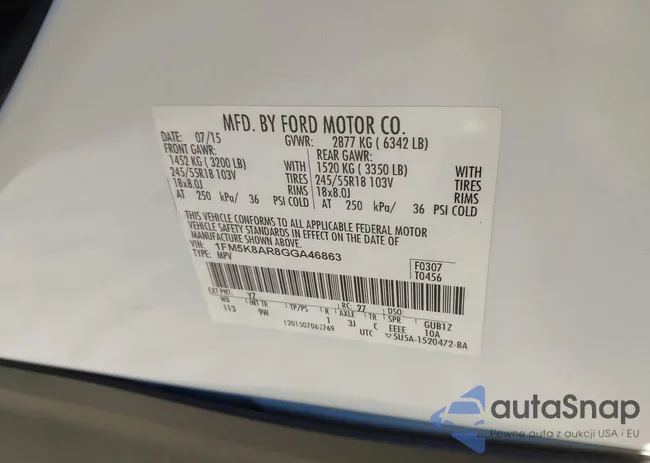 1FM5K8AR8GGA46863: 41826013