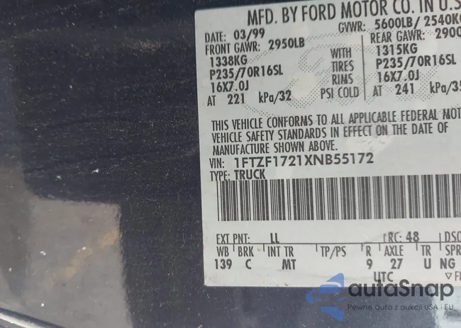 1FTZF1721XNB55172: 41826102