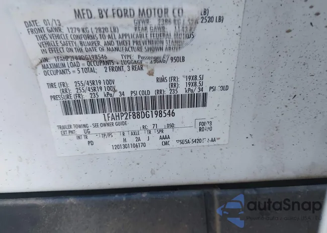 1FAHP2F88DG198546: 41828293