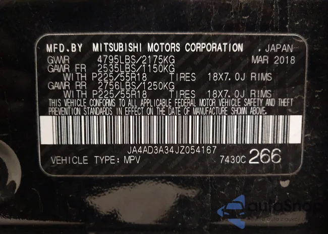 JA4AD3A34JZ054167: 41828669