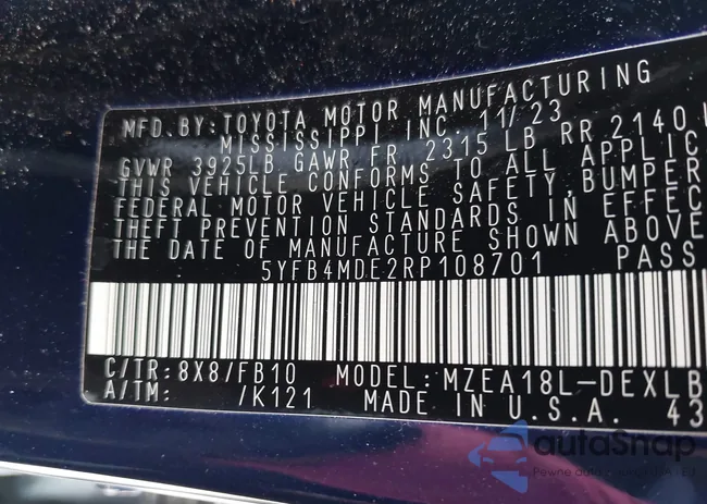 5YFB4MDE2RP108701: 41828759