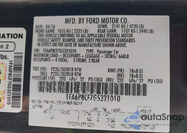 1FA6P8CF7G5321010: 41829099