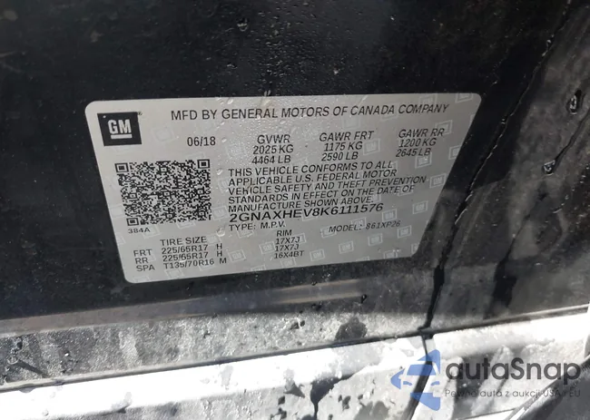 2GNAXHEV8K6111576: 41829253