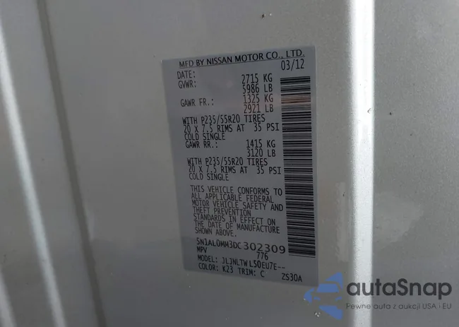 5N1AL0MM3DC302309: 41829262