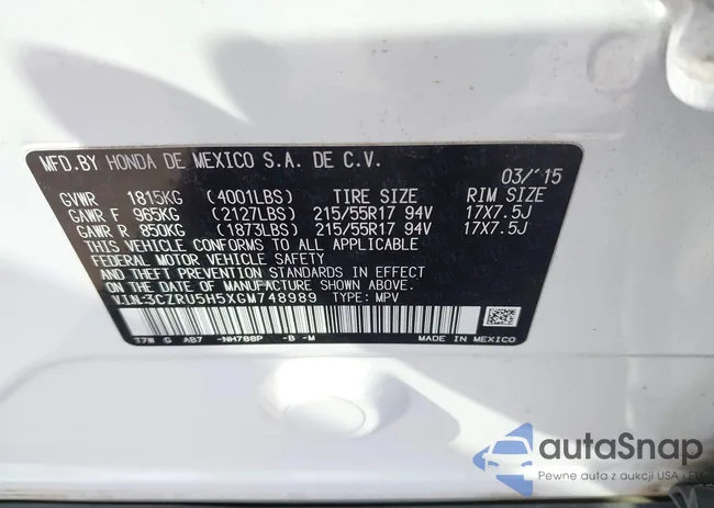 3CZRU5H5XGM748989: 41831538