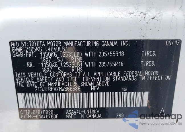 2T3JFREV7HW668686: 41832458