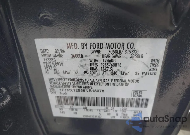 1FTPX12556NB18078: 41832611