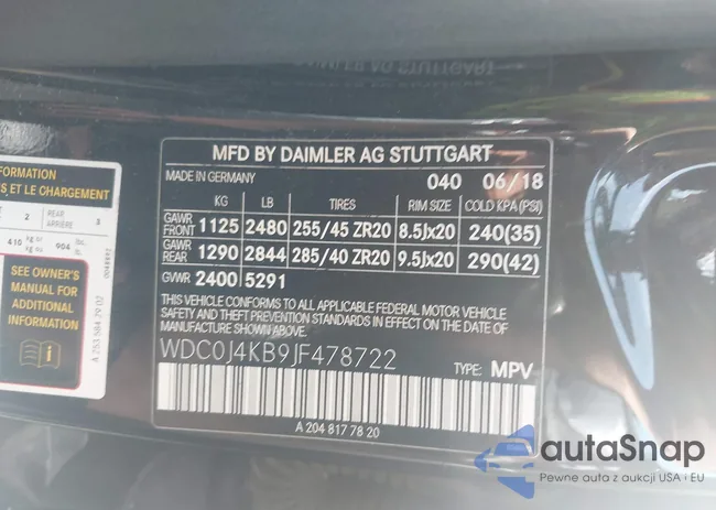 WDC0J4KB9JF478722: 41831966