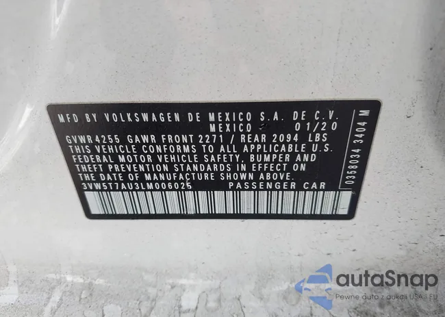 3VW5T7AU3LM006025: 41833569