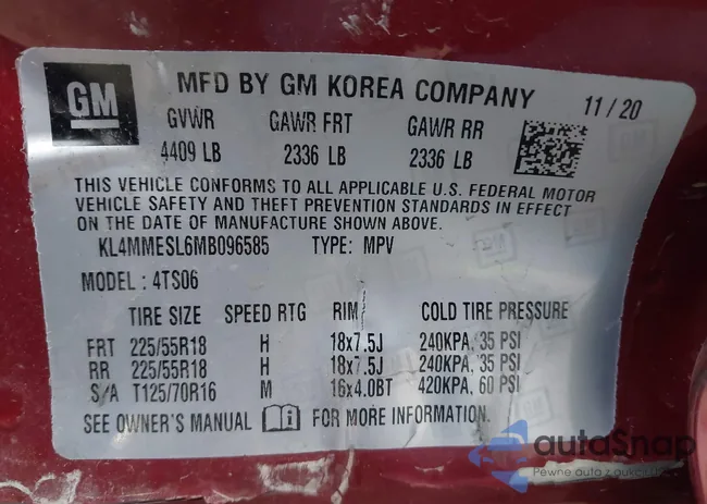 KL4MMESL6MB096585: 41833754