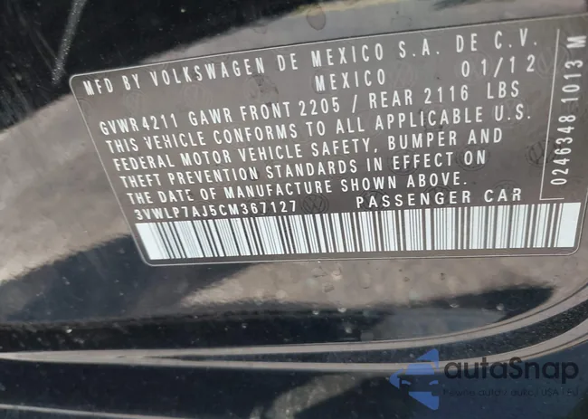 3VWLP7AJ5CM367127: 41834050