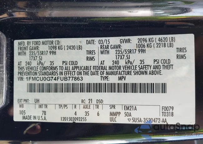 1FMCU0G74FUB77863: 41835548