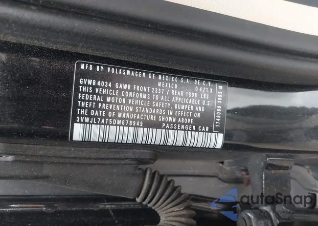 3VWJL7AT5DM678949: 41836521