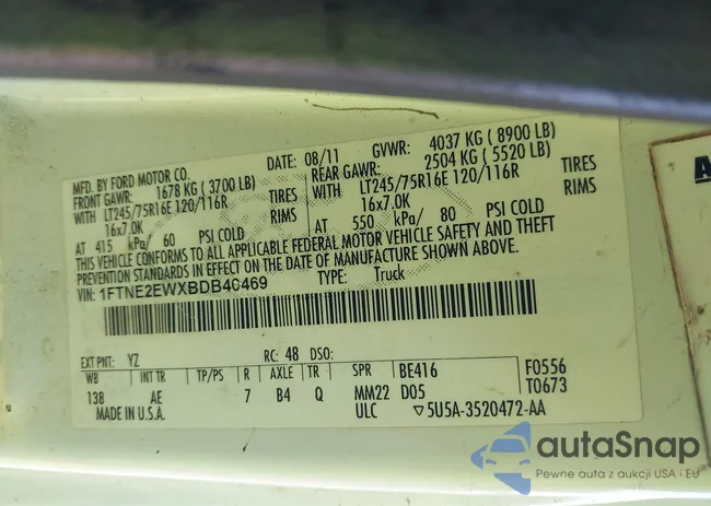 1FTNE2EWXBDB40469: 41836157