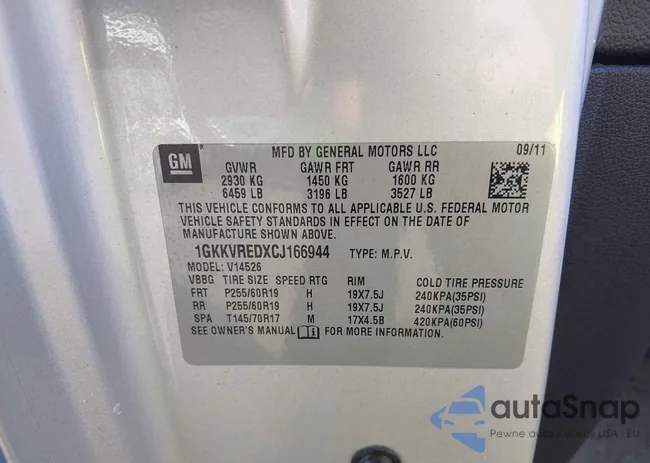 1GKKVREDXCJ166944: 41837358