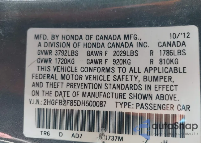 2HGFB2F85DH500087: 41838358