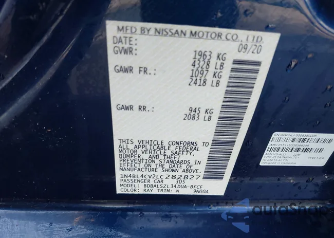 1N4BL4CV2LC282827: 41838248