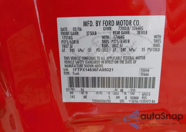 1FTPX14536FA95021: 41838925