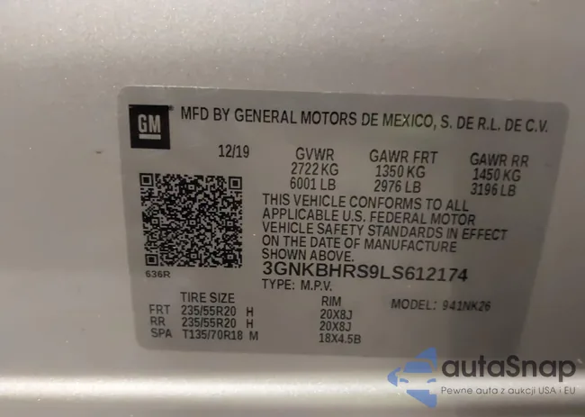 3GNKBHRS9LS612174: 41840890