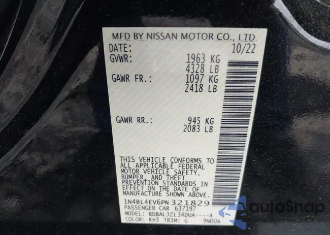 1N4BL4EV6PN321829: 41842683