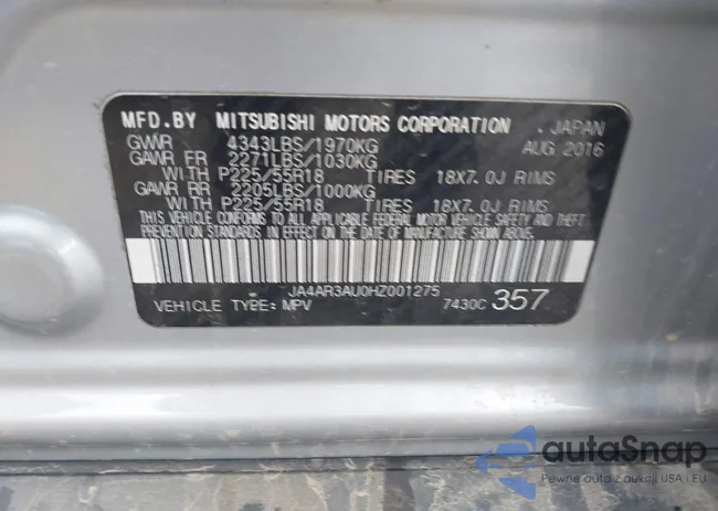 JA4AR3AU0HZ001275: 41842791