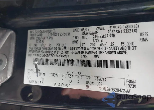 1FMCU9G97FUC66803: 41841860