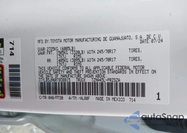 3TYLB5JN6RT038815: 41844375