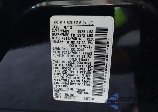 JN8AS5MV6DW139199: 41846232