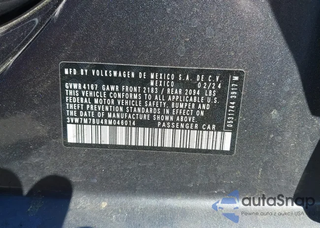 3VW7M7BU4RM046014: 41848153