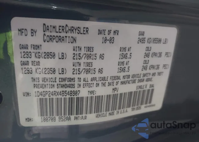 1D4GP24RX4B548907: 41849354