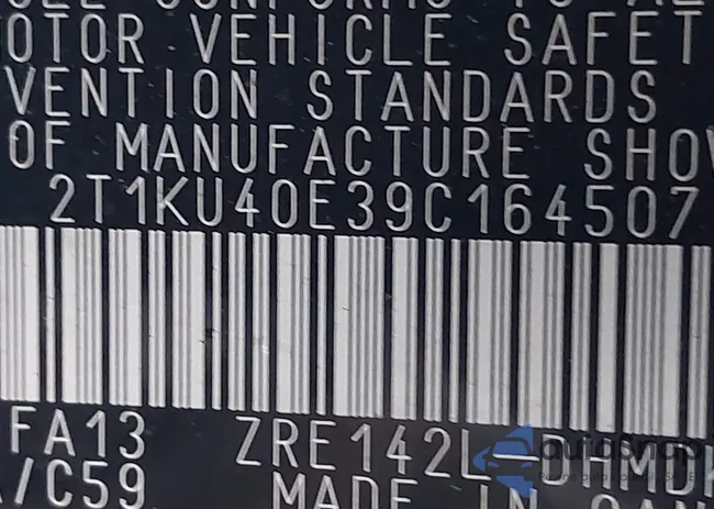 2T1KU40E39C164507: 41849174