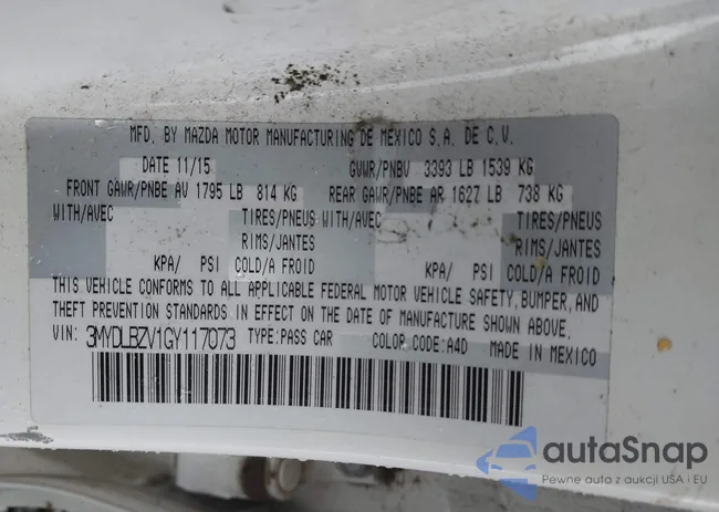 3MYDLBZV1GY117073: 41849951