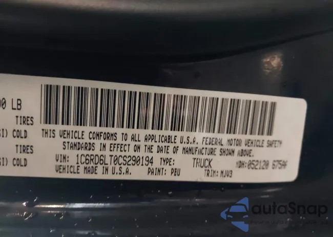 1C6RD6LT0CS290194: 41850021