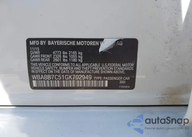 WBA8B7C51GK702949: 41852446