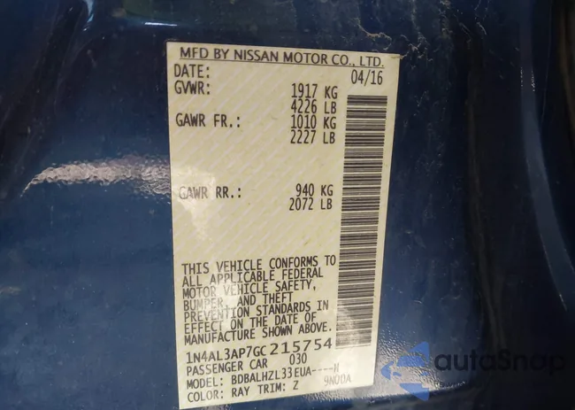 1N4AL3AP7GC215754: 41851957