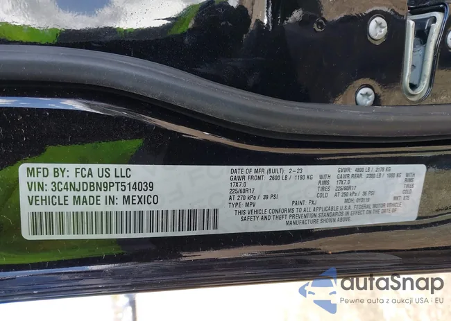 3C4NJDBN9PT514039: 41852124