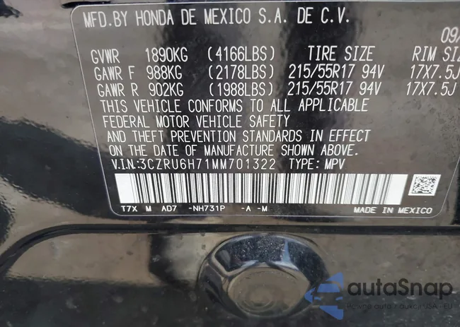 3CZRU6H71MM701322: 41853204