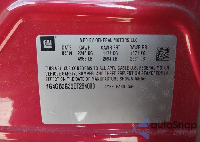 1G4GB5G35EF264000: 41853630