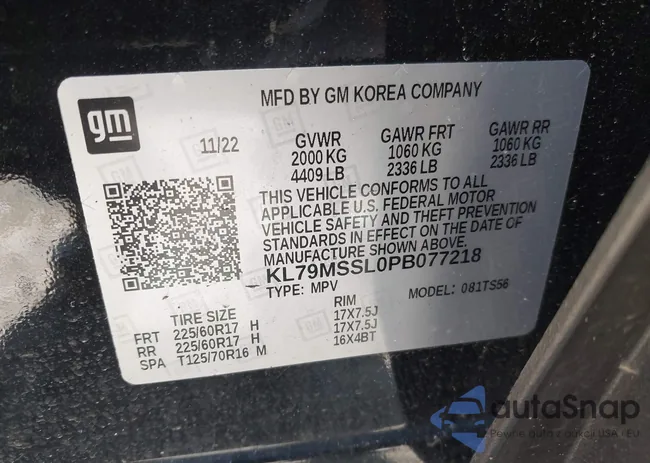 KL79MSSL0PB077218: 41853045