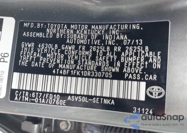 4T4BF1FK1DR330705: 41854256