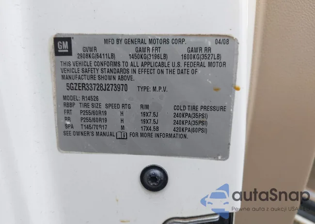 5GZER33728J273970: 41853981