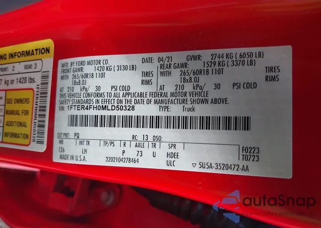 1FTER4FH0MLD50328: 41854141