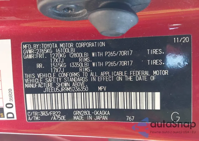 JTEEU5JR9M5236350: 41854190