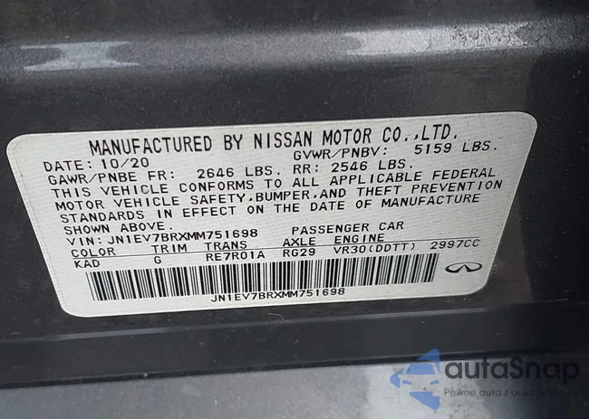 JN1EV7BRXMM751698: 41855240