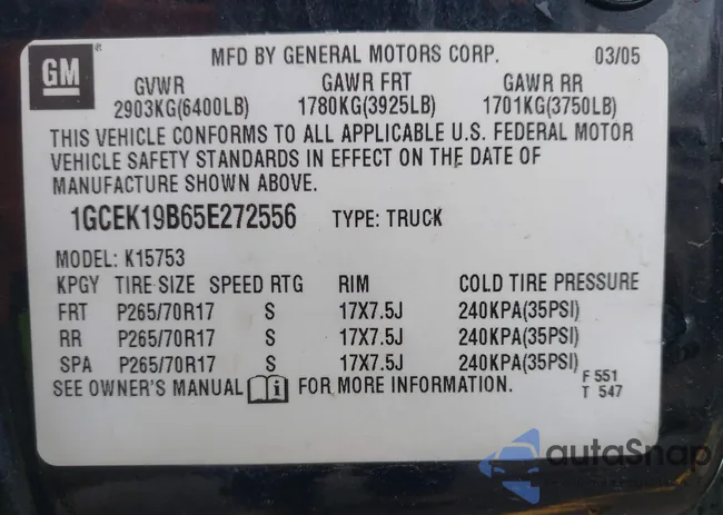 1GCEK19B65E272556: 41855304