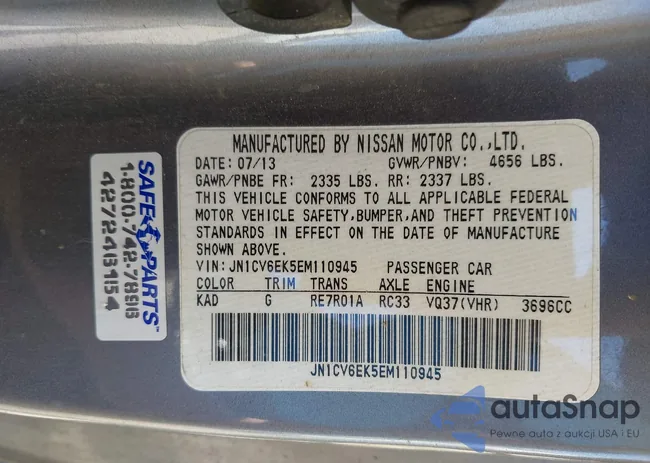 JN1CV6EK5EM110945: 41855554