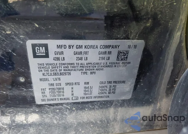 KL7CJLSB2LB029726: 41855002